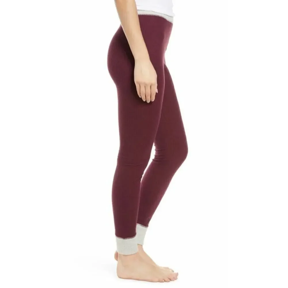 BP Women's Burgundy Stem‎ Thermal Leggings XSmall MSRP $29